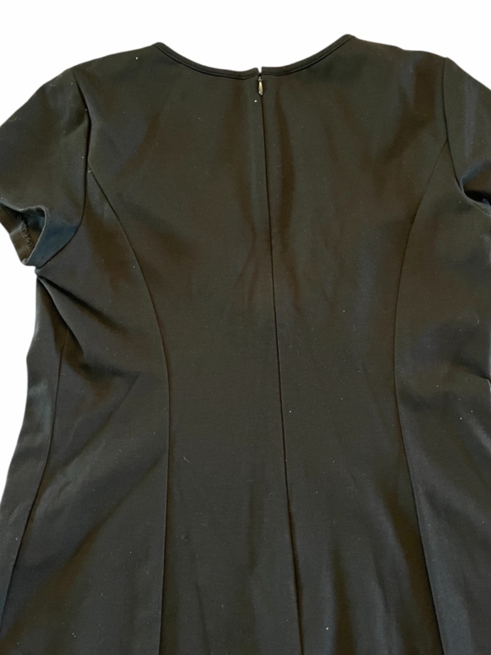 Talbots Little Black Dress Keyhole Cutout Sheath Ponte Knit Classic LBD Career 8 - Picture 6 of 8
